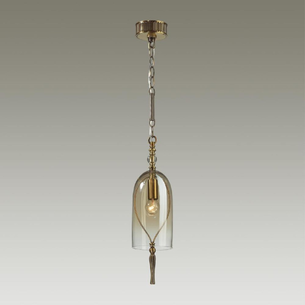 4892/1 NEO ODL_EX22 191 бронзовы/коньячный/стекло Подвес E14 1*40W BELL