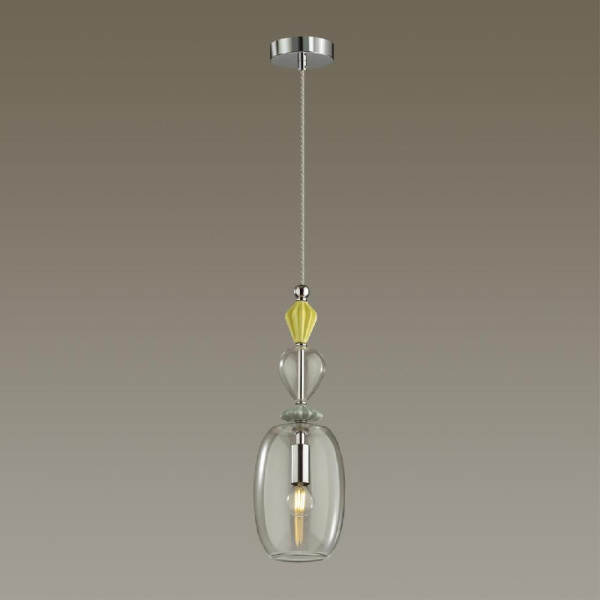 4893/1B CLASSIC ODL_EX22 197 хром/раноцветн./керамика/стекло Подвес E14 1*40W 4893/1B BIZET