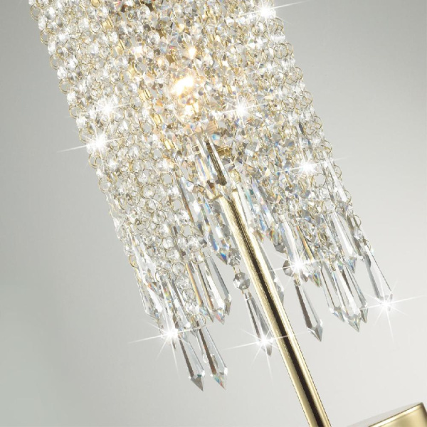 5028/1T MODERN ODL23 641 золотой/прозрачный металл/хрусталь Настольная лампа E14 1*40W CHOKKA