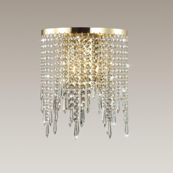 5028/2W MODERN ODL23 643 золотой/прозрачный металл/хрусталь Бра E14 2*40W CHOKKA