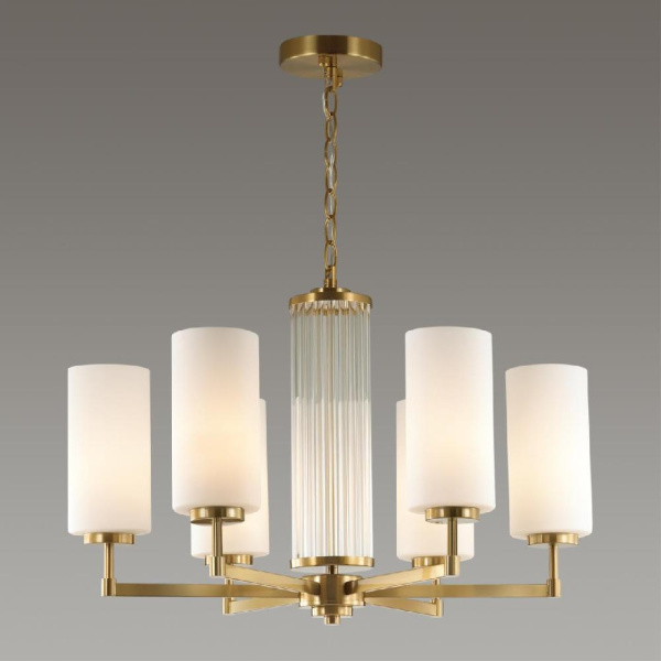 4990/6 HALL ODL23 657 матов. золотой/белый/стекло Люстра E27 6*40W KASALI