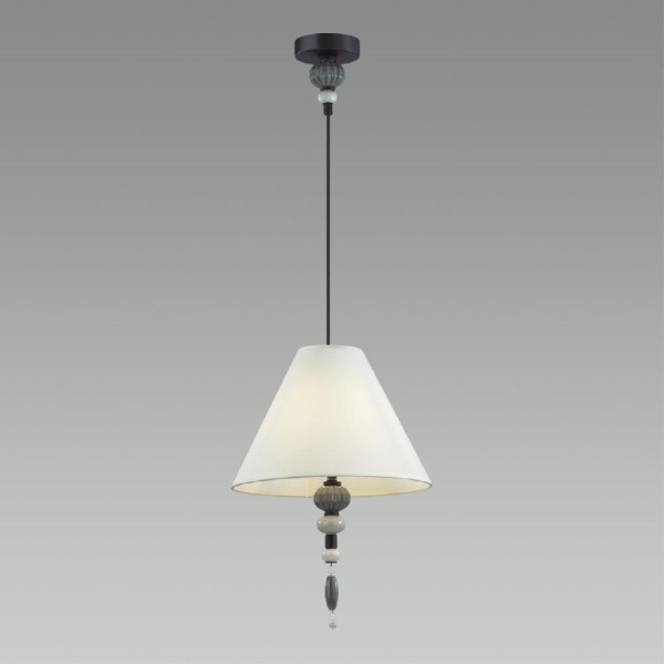 4896/1 MODERN ODL_EX23 163 черный матов./серый/молочный металл/керамика/ткань Подвес E27 1*60W SOCHI