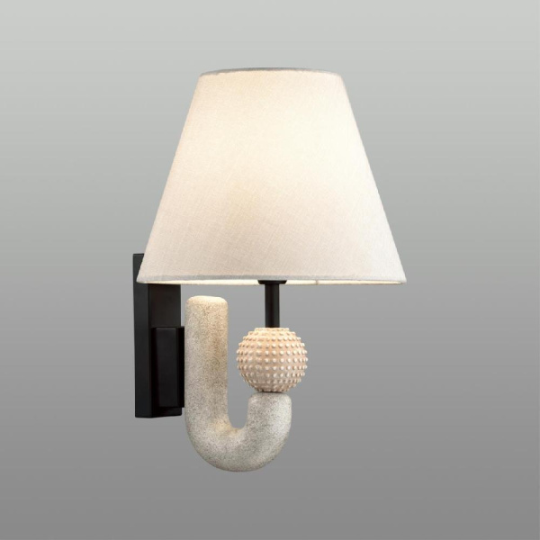 5410/1W MODERN ODL_EX23 167 черный матов./бежевый металл/полирезин/ткань Бра E14 1*40W BAGEL
