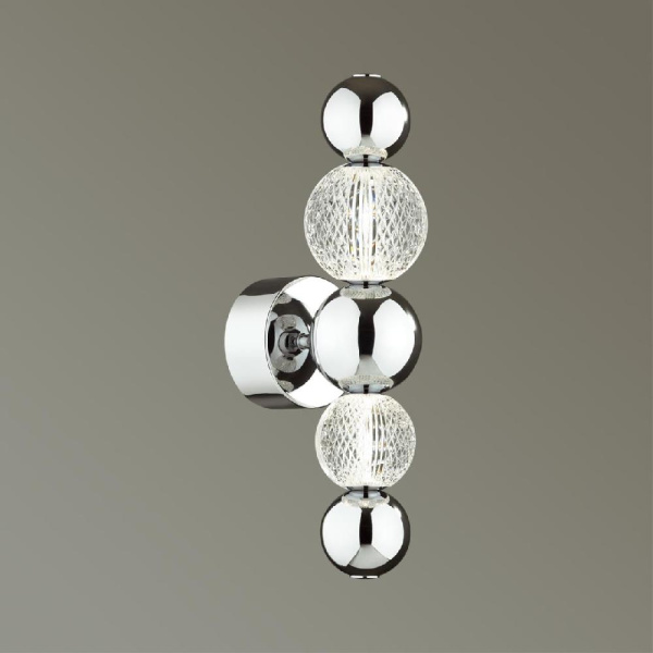 5007/7WL L-VISION ODL23 589 хром/прозрачный/металл/акрил Бра LED 7W 4000K 380Лм CRYSTAL