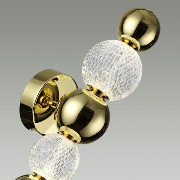 5008/7WL L-VISION ODL23 589 золотой/прозрачный/металл/акрил Бра LED 7W 4000K 380Лм CRYSTAL