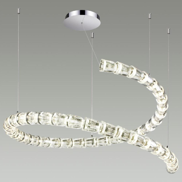 5010/129L L-VISION ODL23 475 хром/прозрачный/металл/акрил Люстра подвесная LED 129W 4000K 3200Лм SERPA
