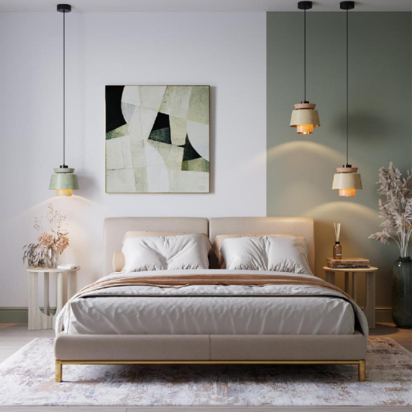 4992/1A PENDANT ODL23 521 зеленый/золотой/металл/экокожа Подвес E27 60W KRESSA