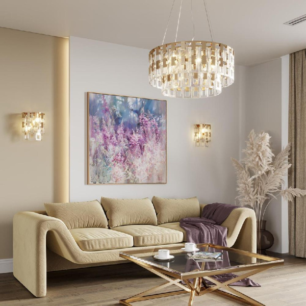 4989/10 HALL ODL22 553 золотой/стекло Люстра E14 10*40W BUCKLE