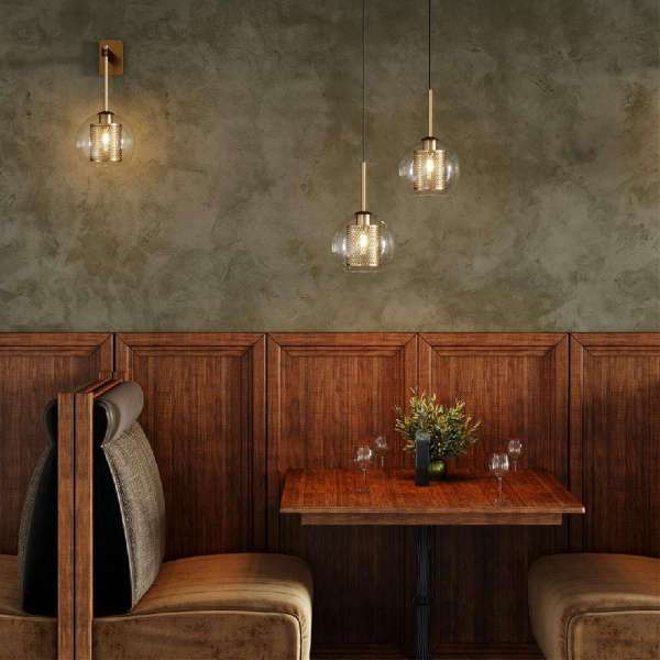 4939/1 PENDANT ODL22 467 античн.бронза/металл/прозрачный/стекло Подвес E27 1*40W CLOCKY