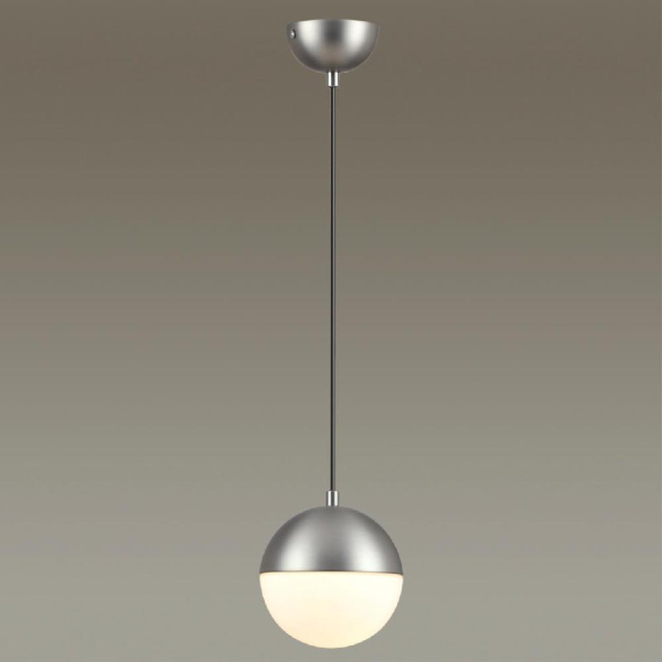 4959/1 PENDANT ODL22 345 мат.никель/металл/белый/стекло Подвес E27 1*40W PINGA