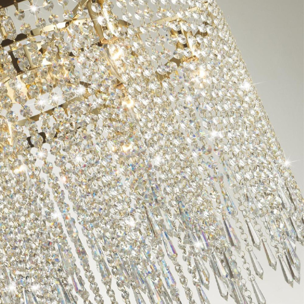 5028/9 MODERN ODL23 641 золотой/прозрачный металл/хрусталь Люстра E14 9*40W CHOKKA