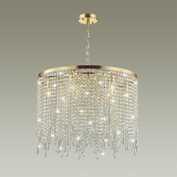 5028/9 MODERN ODL23 641 золотой/прозрачный металл/хрусталь Люстра E14 9*40W CHOKKA