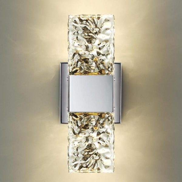 4365/5WL HIGHTECH ODL23 371 хром полированный/стекло Настенный св-к IP20 LED 10W 634Лм 3000K RICCI