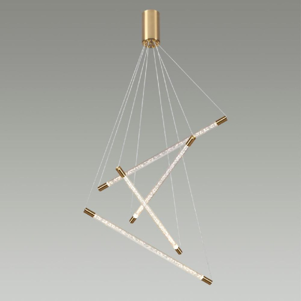 4369/40L HIGHTECH ODL23 267 полированное золото/акрил с пузырьками Подвесной св-к IP20 LED 30W 3000K 1050Лм SPARKY