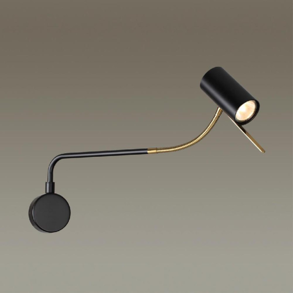 4382/1W HIGHTECH ODL23 349 черный/античная бронза/металл Настенный св-к выкл. на плафоне IP20 LED GU10 10W GIGI