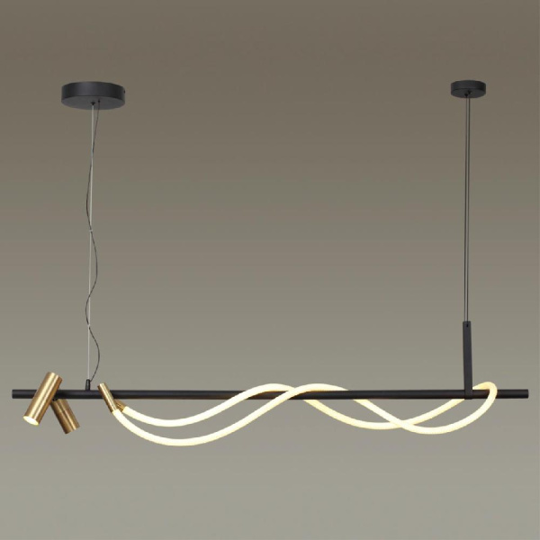 4397/30L HIGHTECH ODL23 263 черный/античная бронза/металл/канат Подвесной св-к с раздельн. вкл IP20 LED 30W 1200Лм 3000K CORDA