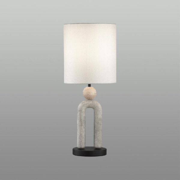 5410/1T MODERN ODL_EX23 167 черный матов./бежевый металл/полирезин/ткань Настольная лампа E27 1*60W BAGEL