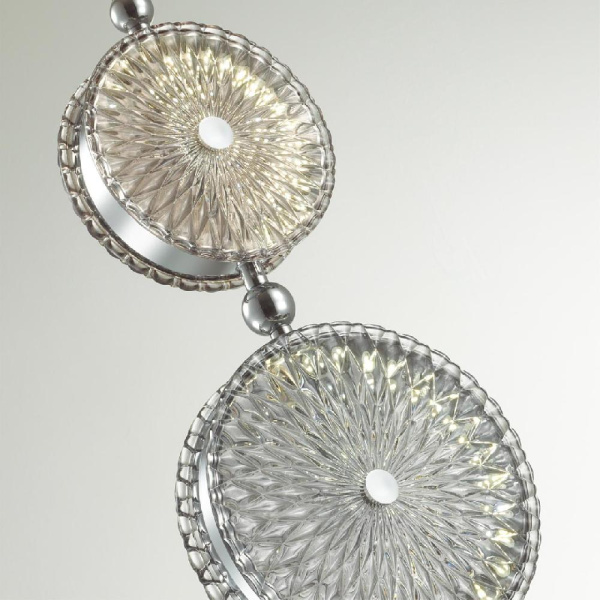 5416/13LC L-VISION ODL_EX23 154 хром/св.серый/коричневый металл/стекло Подвес LED 13W 4000K CARAMELLA