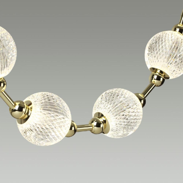 5008/64L L-VISION ODL23 591 золотой/прозрачный/металл/акрил Подвес LED 64W 4000K 3520лм CRYSTAL