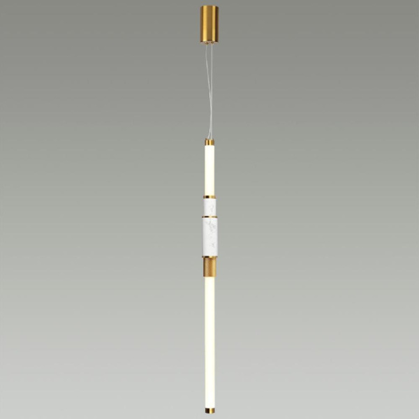 4359/14L MIDCENT ODL24 127 белый мрамор/антич. бронза/металл/акрил Подвесной светильник (ВЕРТ. И ГОРИЗОНТ) IP20 LED 14W 3000K 220V MARMI