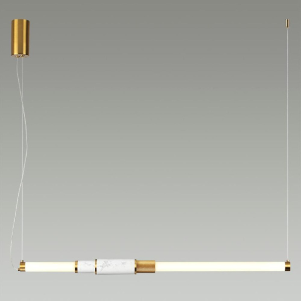 4359/14L MIDCENT ODL24 127 белый мрамор/антич. бронза/металл/акрил Подвесной светильник (ВЕРТ. И ГОРИЗОНТ) IP20 LED 14W 3000K 220V MARMI