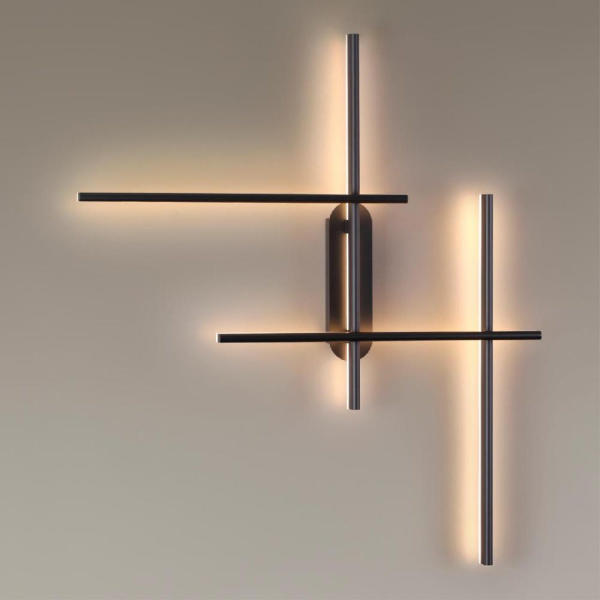 3890/36WLP L-VISION ODL20 329 черный/металл Настенный светильник LED 3000/3800/4800K (перекл. ч/з тумблер) 36W 220V RUDY