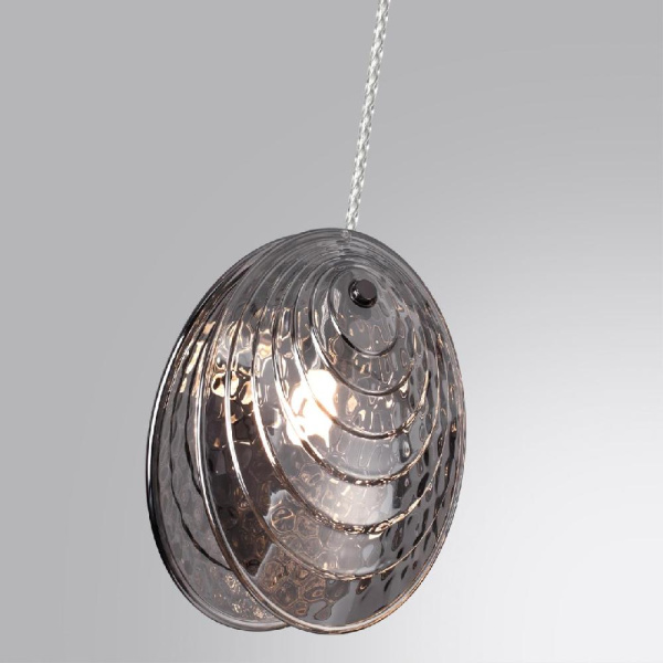 5038/1 MODERN ODL24 427 черный/дымчатый/металл/стекло Подвес G9 1*40W MUSSELS