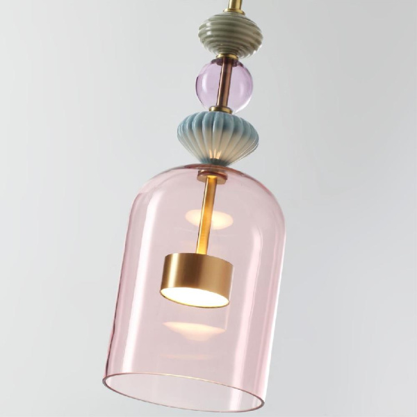 5045/12L L-VISION ODL24 430 античн.бронза/розовый/металл/стекло/керамика Подвес LED 12W 4000К 1400Лм PALLETA