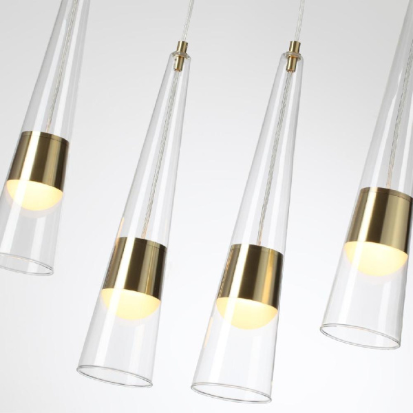 5043/42L L-VISION ODL24 435 глянц.золото/прозрачный/металл/стекло Люстра LED 42W 3000K 4167Лм LUMP