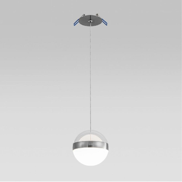 5037/12L L-VISION ODL24 511 никель/прозрачн/молочный/металл/акрил Подвес LED 12W 4000K 600лм RONI