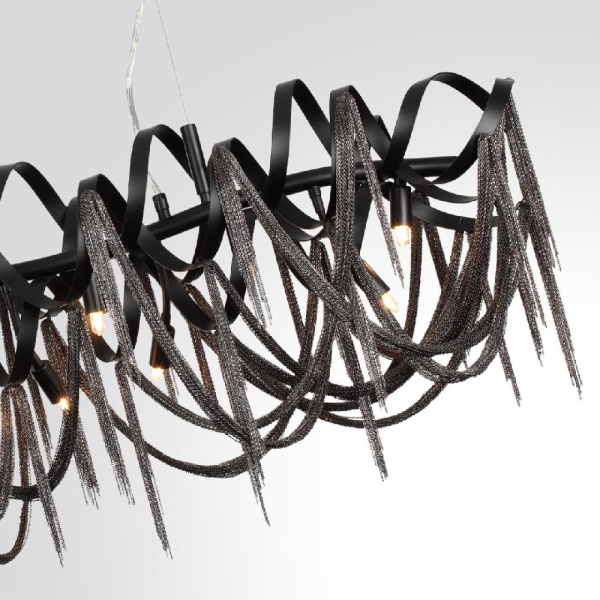 5067/10 HALL ODL24 517 черный матовый/черный хром/металл Люстра G9 10*40W CHAINY