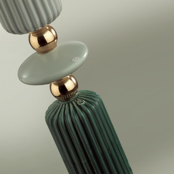 4861/1FA CLASSIC ODL_EX22 203 золотой/раноцветн.керамика/абажур Торшер E27 1*60W 4861/1FA CANDY