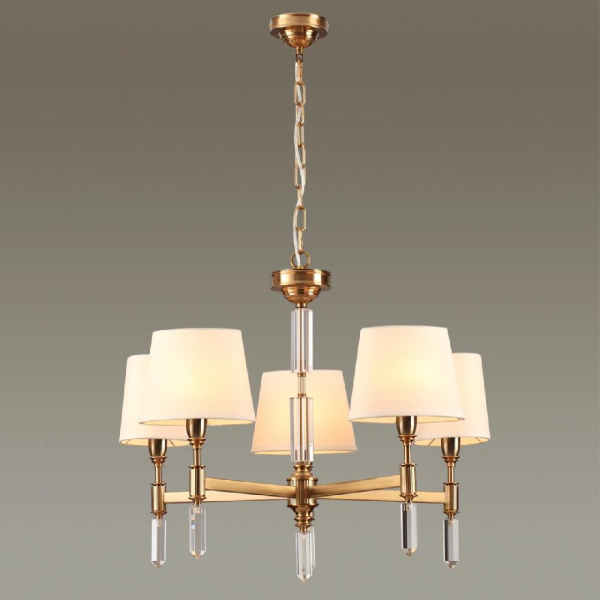 4894/5 MODERN ODL_EX22 207 бронзовый/белый/ткань Люстра E14 5*40W LONDON