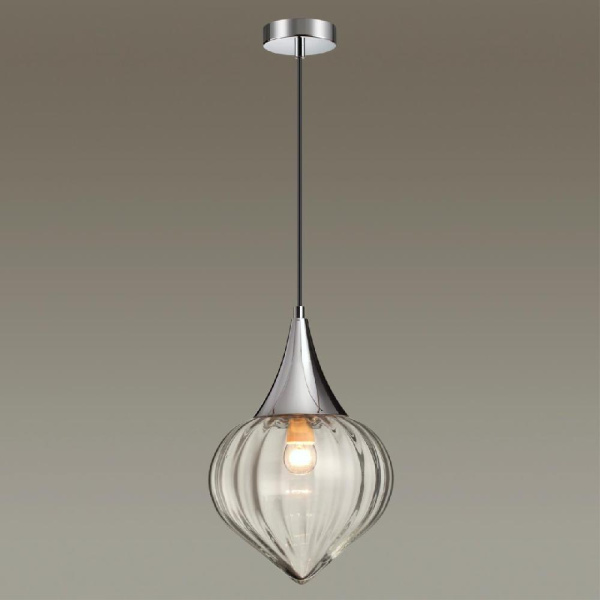 4949/1 PENDANT ODL22 469 хром/прозрачный/стекло Подвес E14 1*40W KESTA