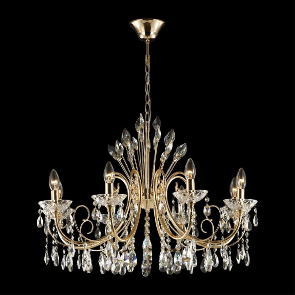 4977/8 HALL ODL23 649 золотой/хрусталь Люстра E14 8*40W VERSIA