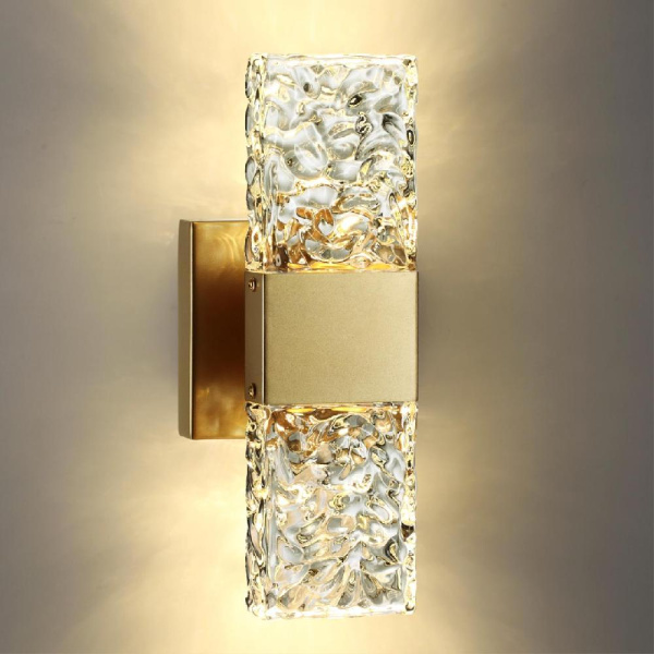 4364/5WL HIGHTECH ODL23 371 матовое золото/металл/стекло Настенный св-к IP20 LED 10W 612Лм 3000K RICCI