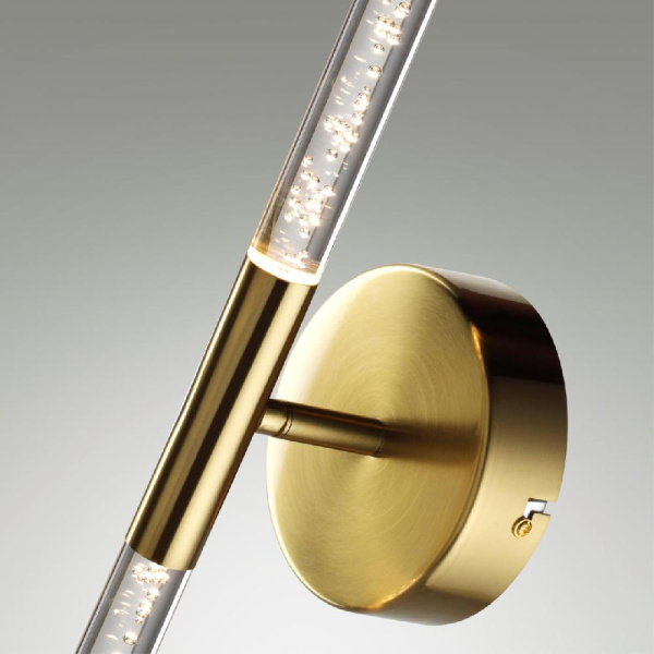 4369/10WL HIGHTECH ODL23 267 полированное золото/акрил с пузырьками Настенный св-к IP20 LED 8W 315Лм 3000K SPARKY