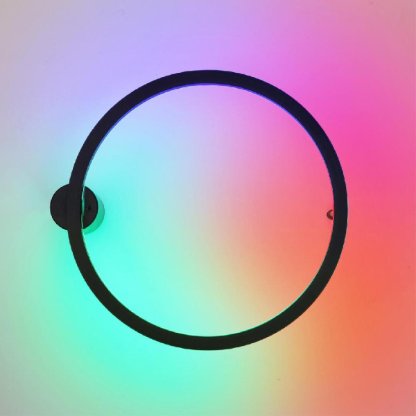 4386/18WL HIGHTECH ODL23 309 черный/металл Настенный светильник IP20 RGB динамическая подсветка ПДУ в комплекте LED 18W 3000K OMEN