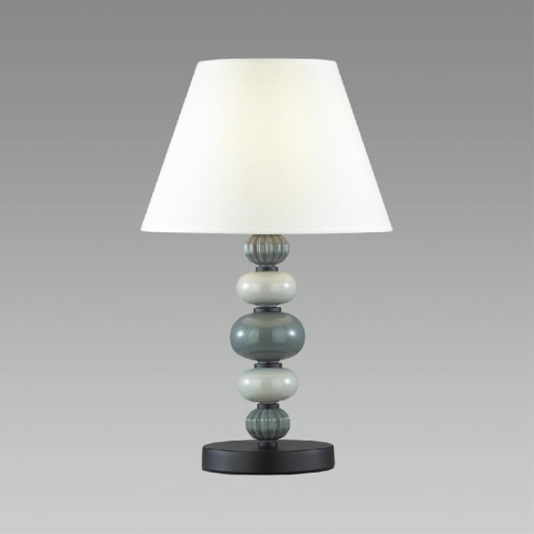 4896/1T MODERN ODL_EX23 163 черный матов./серый/молочный металл/керамика/ткань Настольная лампа E27 1*60W SOCHI