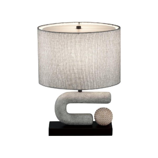 5410/1TA MODERN ODL_EX23 169 черный матов./серый металл/полирезин/ткань Настольная лампа E27 1*60W BAGEL