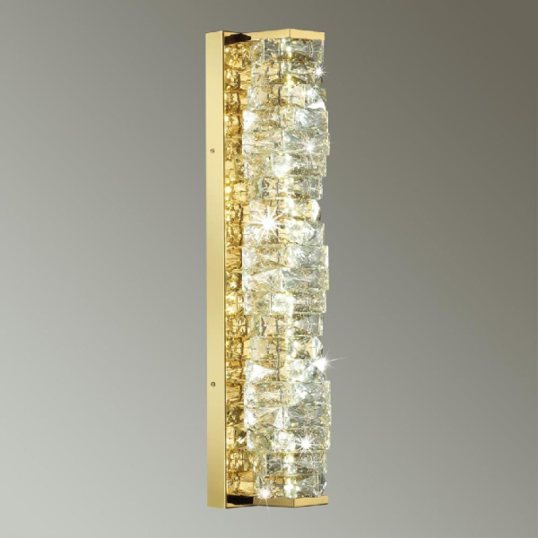 4999/15WL HALL ODL23 645 золотой/прозрачный/металл/хрусталь Бра LED 15W 4000K STRAZA