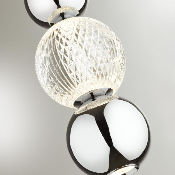 5007/7LA L-VISION ODL23 589 хром/прозрачный/металл/акрил Подвес LED 7W 4000K 300Лм CRYSTAL