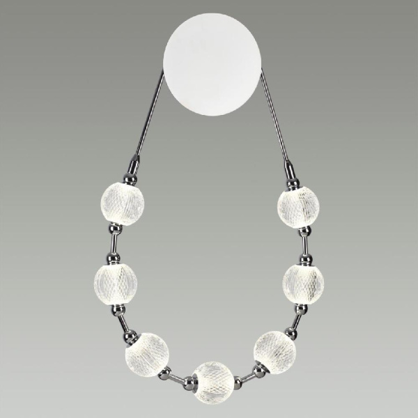 5007/25WL L-VISION ODL23 467 хром/прозрачный/металл/акрил Бра LED 25W 4000K 1555Лм CRYSTAL