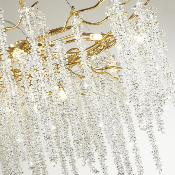 5005/8C HALL ODL23 639 золотой/прозрачный металл/хрусталь Люстра потолочная G9 8*40W BANCHE