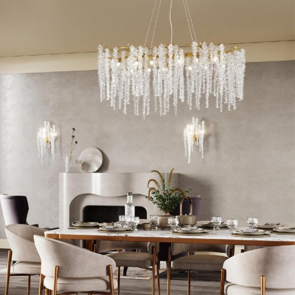 5005/8C HALL ODL23 639 золотой/прозрачный металл/хрусталь Люстра потолочная G9 8*40W BANCHE