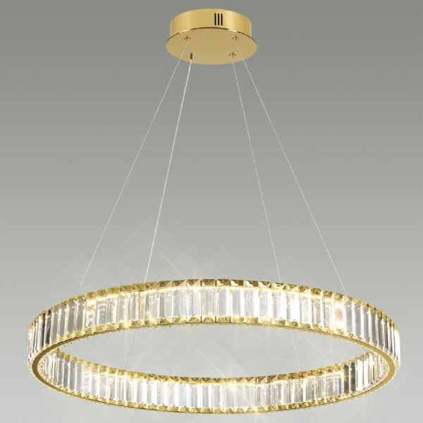 5015/45L L-VISION ODL23 605 золотой/прозрачный металл/хрусталь Люстра LED 45W 4000K 4500Лм VEKIA