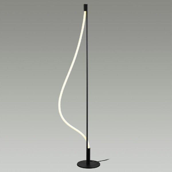 4391/15FL HIGHTECH ODL24 141 черный/металл/канат Напольный светильник с диммером на корпусе IP20 LED 12W 515Лм 4000K CORDA