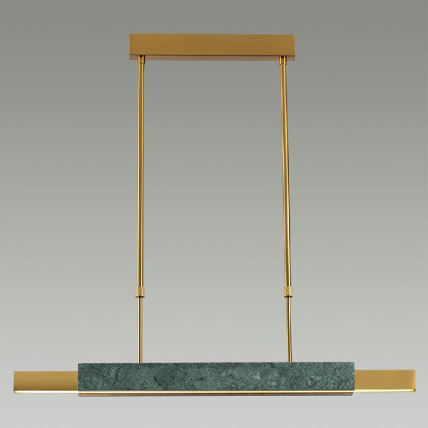 4360/25L MIDCENT ODL24 129 изумрудный мрамор/антич.бронза/металл/акрил Подвесной светильник IP20 LED 25W 3000K 220V MARMI