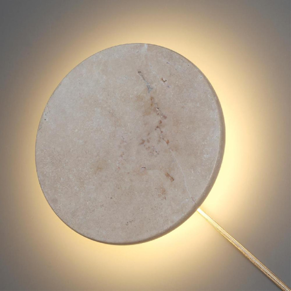 6625/25WL HIGHTECH ODL24 225 бежевый/металл/травертин Настенный светильник IP20 LED 25W 3000K 220V TRAVERTINO