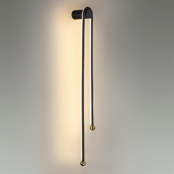 6633/18WL HIGHTECH ODL24 287 металл/черный/акрил Настенный светильник IP20 LED 18W 3000K 220V MEMFI